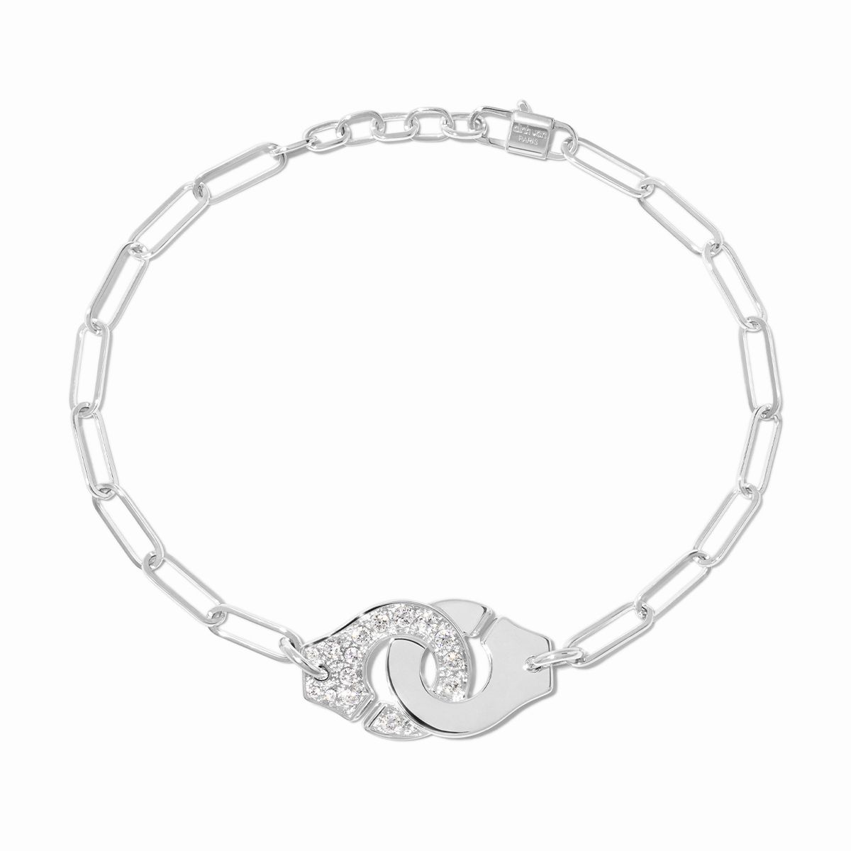 Bracelet sur chaîne Menottes dinh van moyen modèle 
