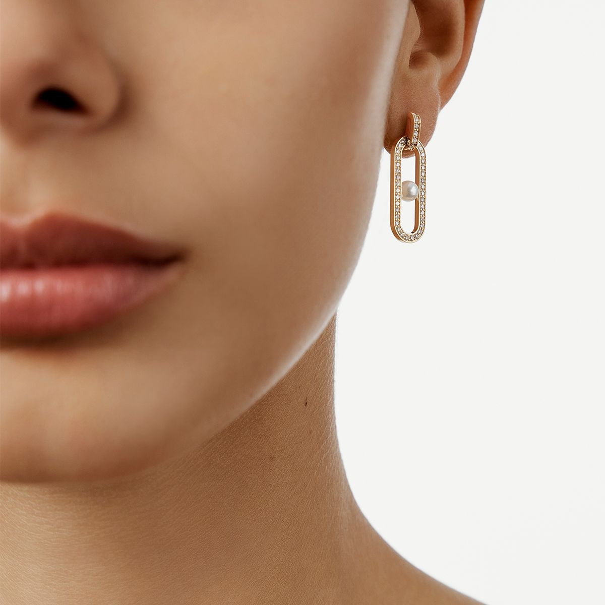 Maillon Perle earrings