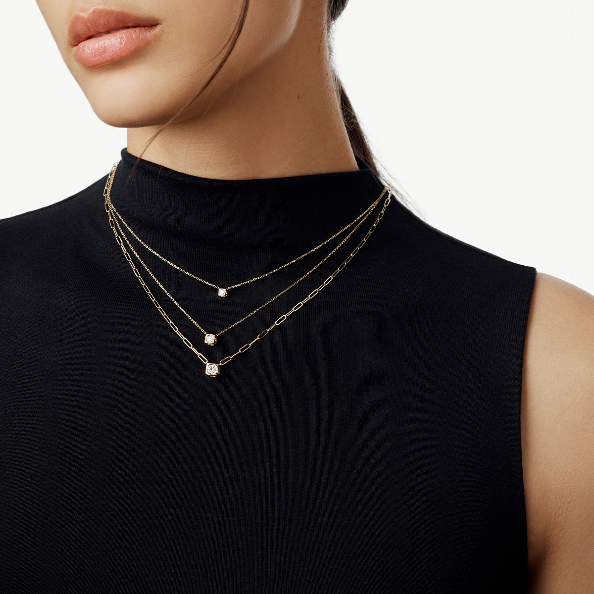 Collier Le Cube Diamant grand modèle