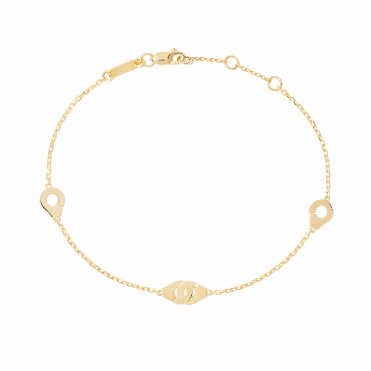 Bracelet sur chaîne Menottes dinh van multi-motifs