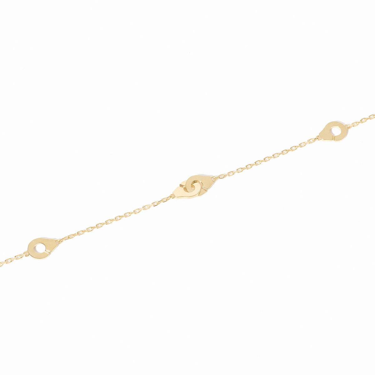 Bracelet sur chaîne Menottes dinh van multi-motifs