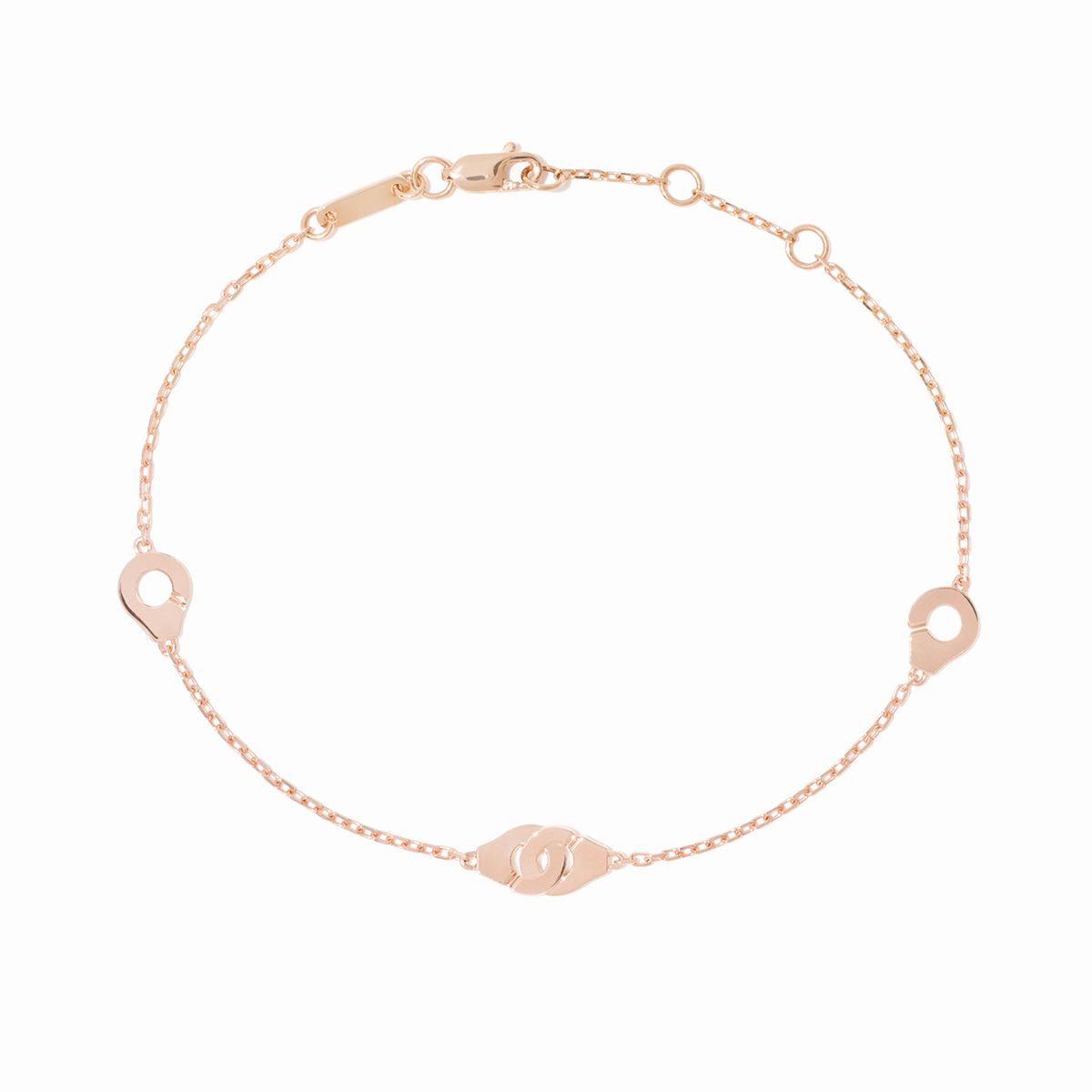 Bracelet sur chaîne Menottes dinh van multi-motifs