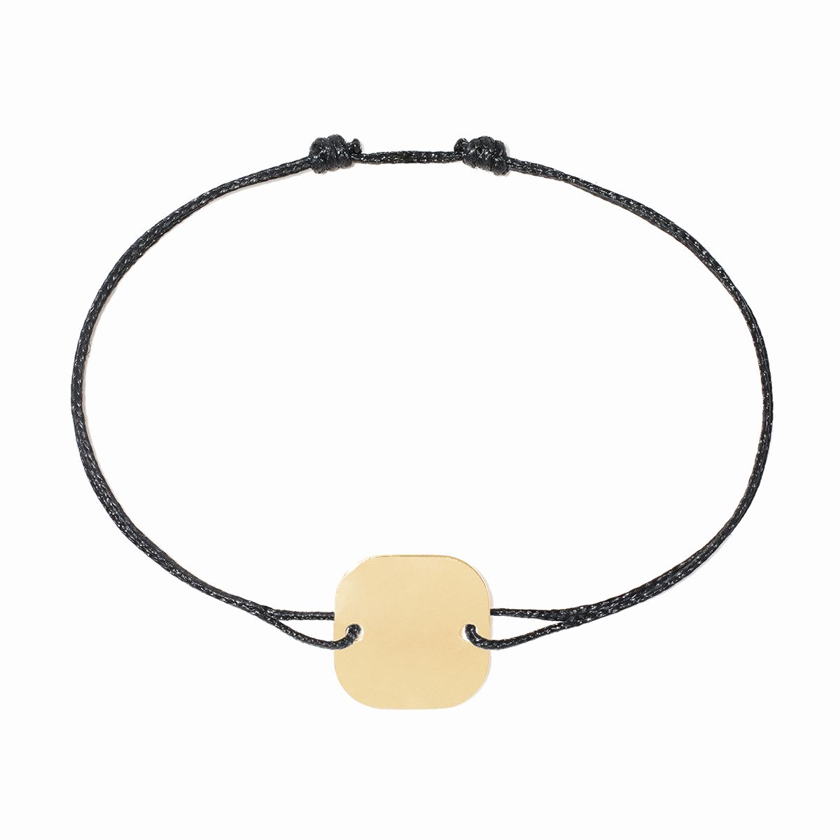 Bracelet sur cordon Plaque Carrée