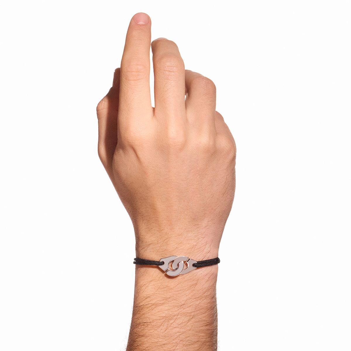 Bracelet sur cordon Menottes dinh van très grand modèle