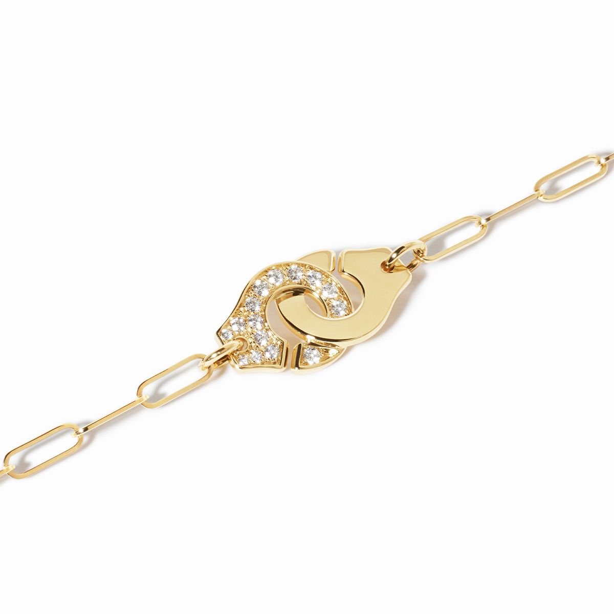 Bracelet sur chaîne Menottes dinh van moyen modèle 