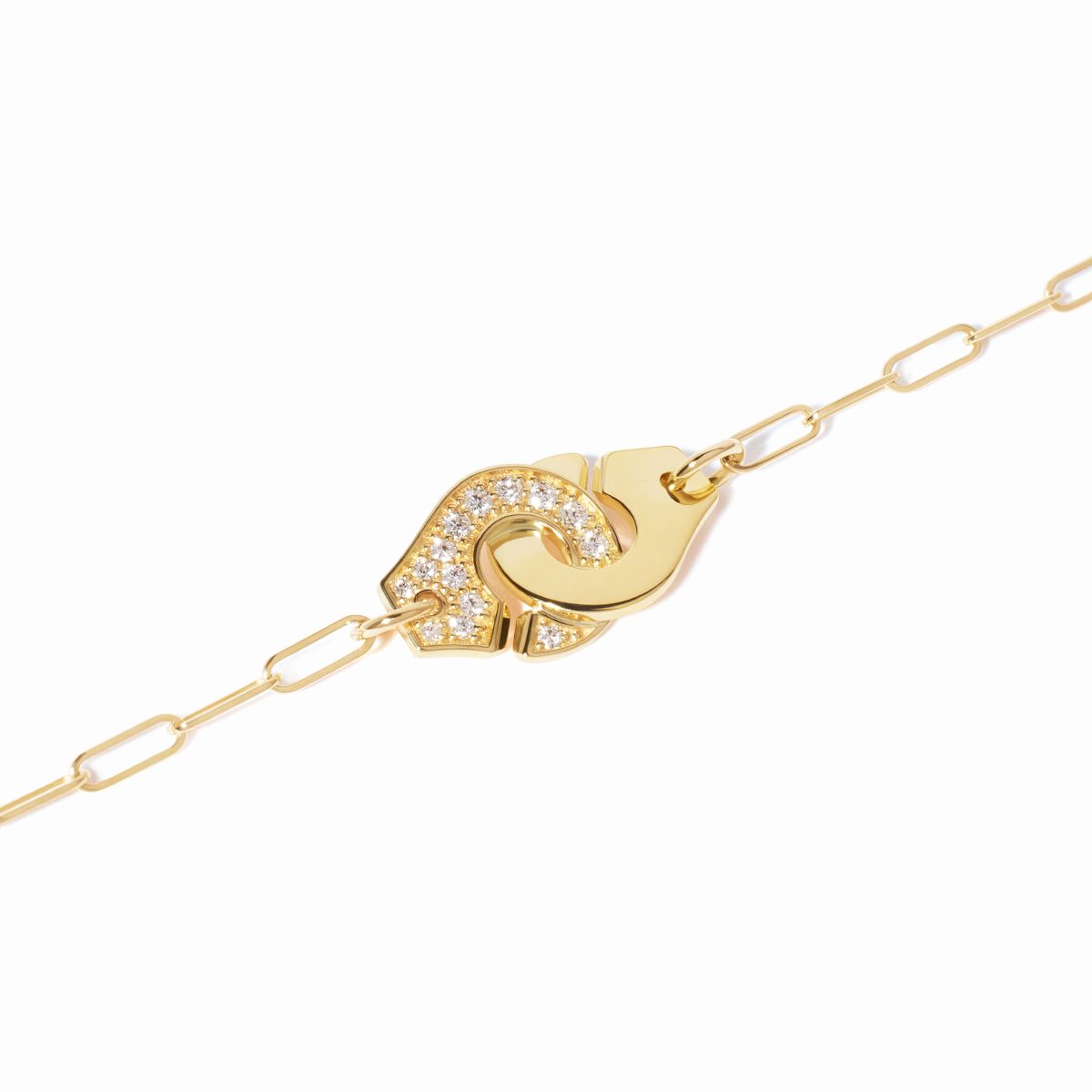 Bracelet sur chaîne Menottes dinh van petit modèle