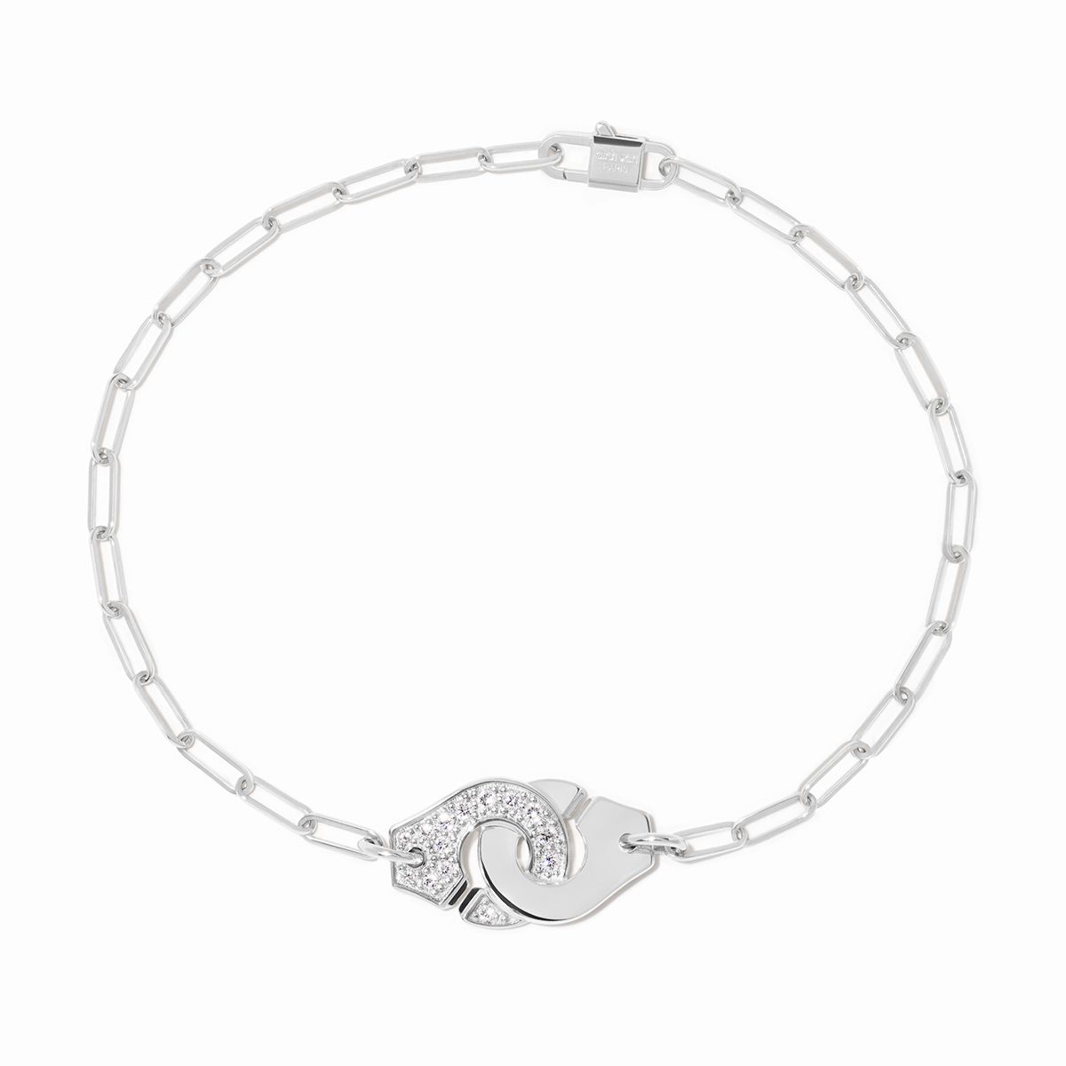 Bracelet sur chaîne Menottes dinh van petit modèle