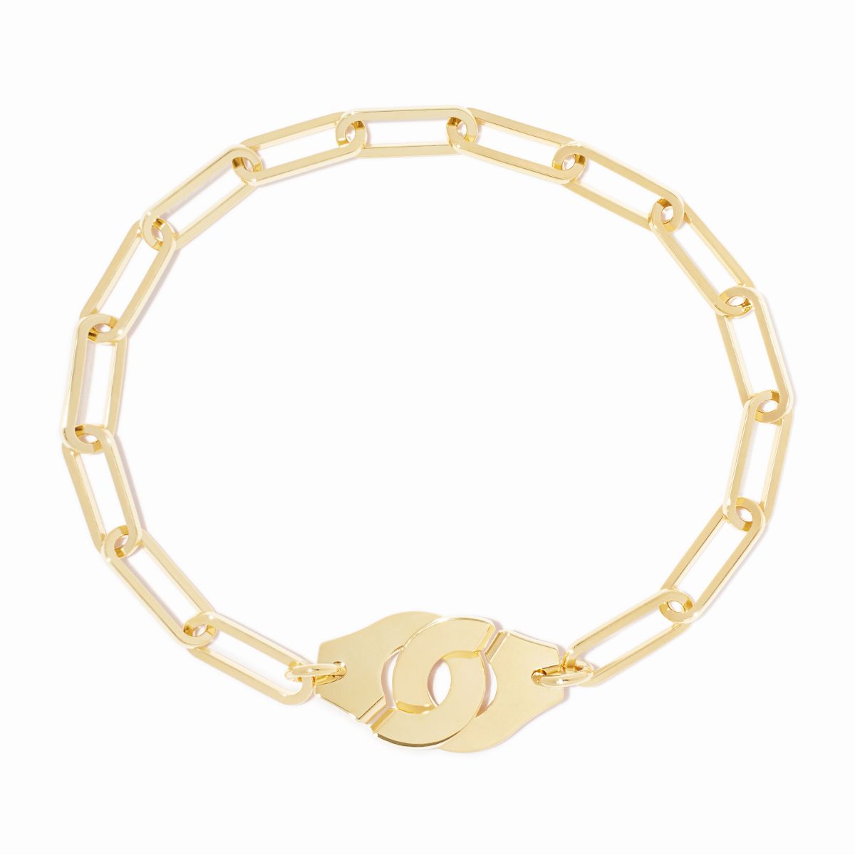 Bracelet sur chaîne Menottes dinh van grand modèle - 19 cm