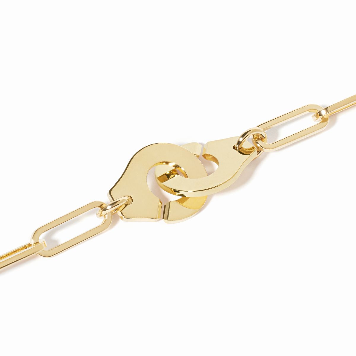 Bracelet sur chaîne Menottes dinh van grand modèle - 22 cm