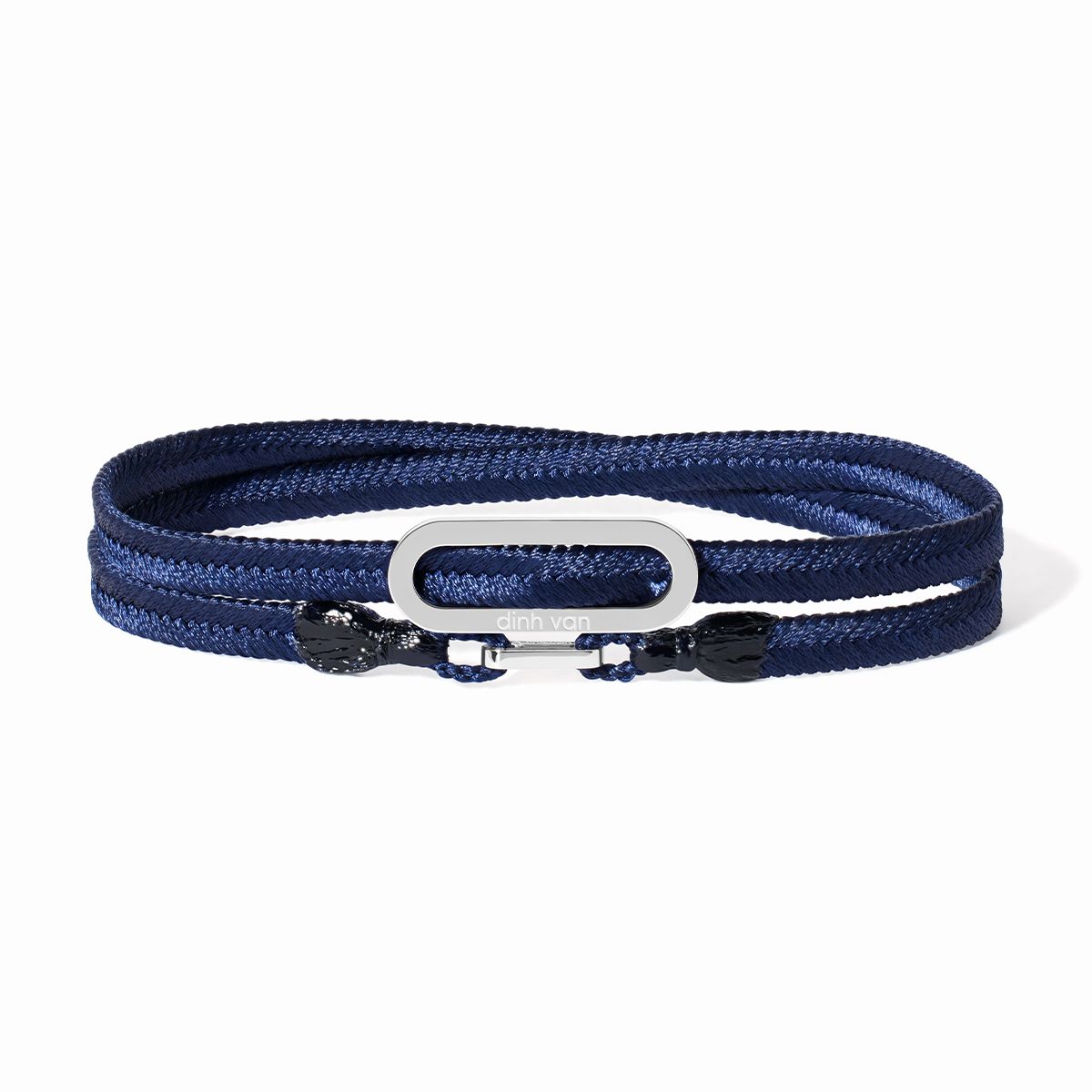 Bracelet tissé Maillon bleu marine 