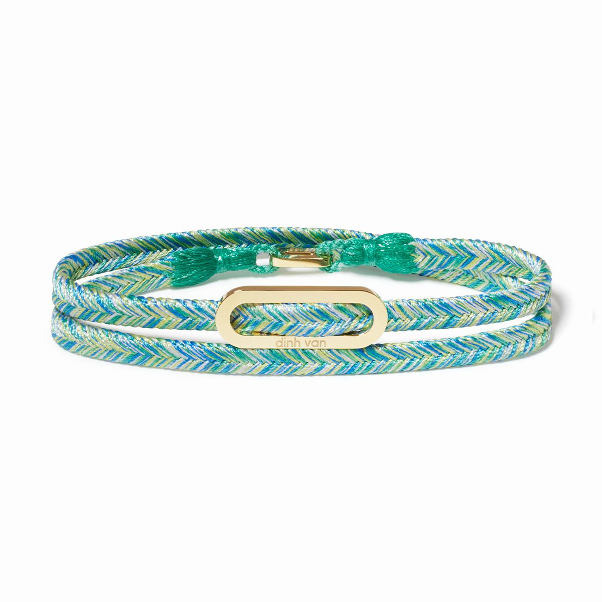 Bracelet tissé vert lagon Maillon