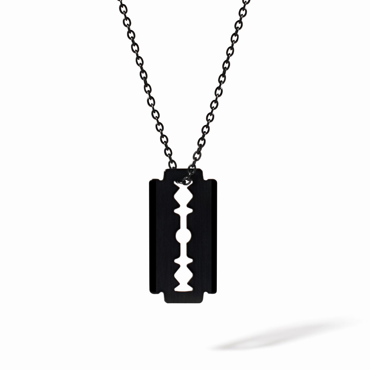 Pendentif sur chaîne Lame de rasoir moyen modèle - 45 cm