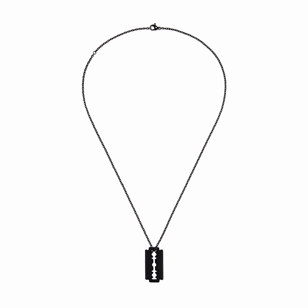 Pendentif sur chaîne Lame de rasoir moyen modèle - 45 cm