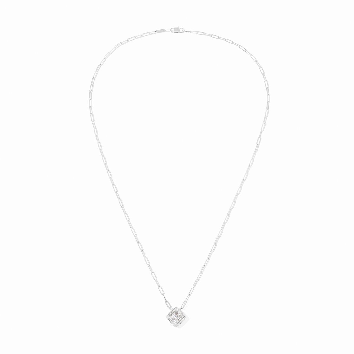 Pendentif Le Cube Diamant XL pavé