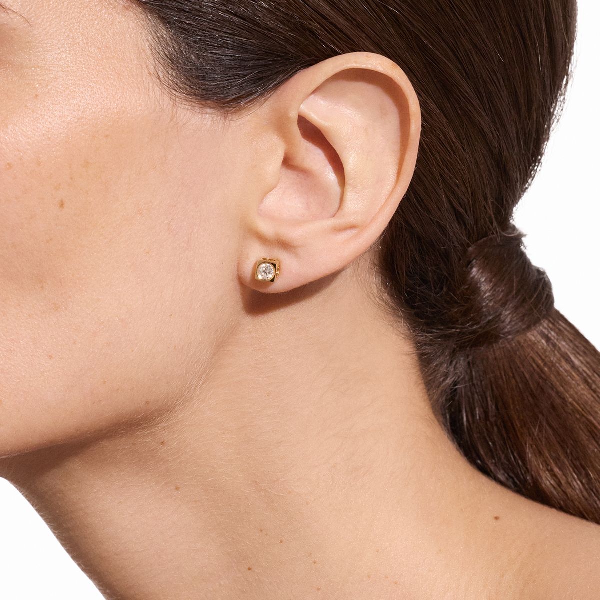 Puces d'oreilles Le Cube Diamant grand modèle