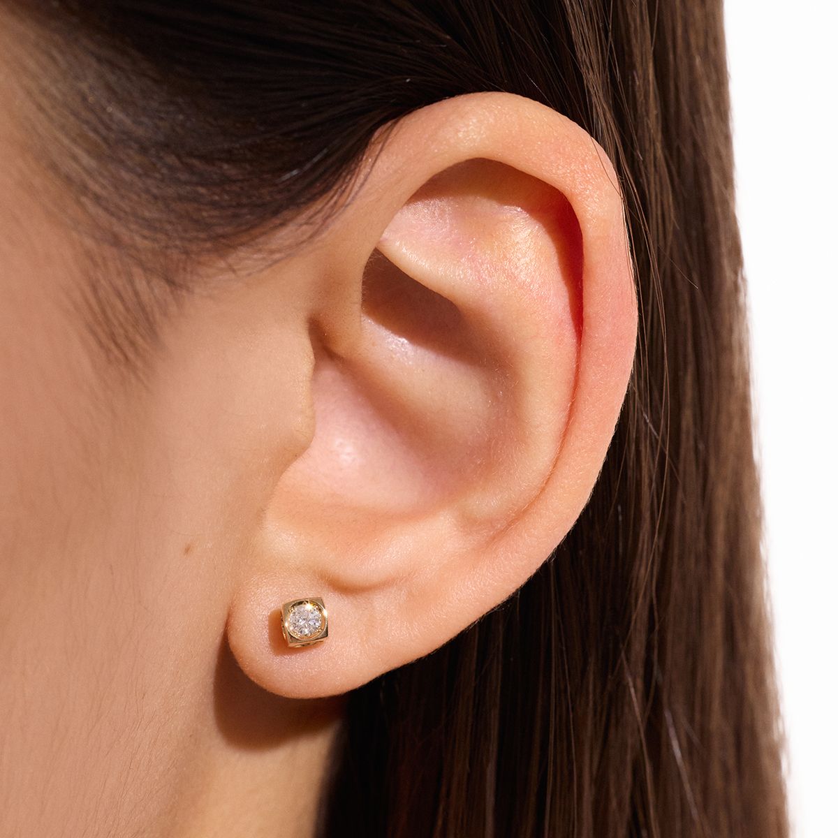 Puces d'oreilles Le Cube Diamant grand modèle