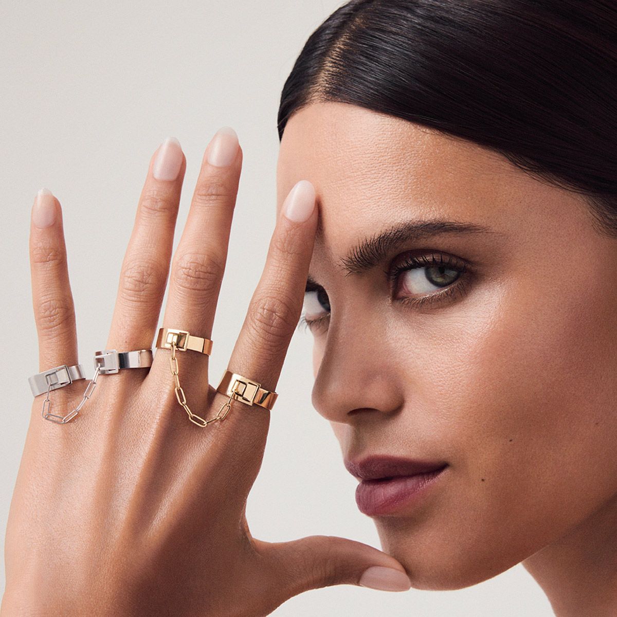 Bague Double argent dinh van x rabanne