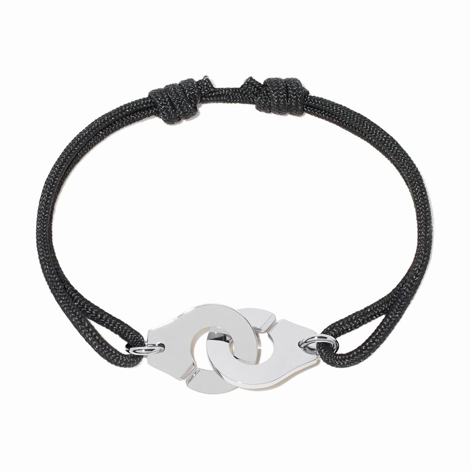 Bracelet sur cordon Menottes dinh van grand modèle