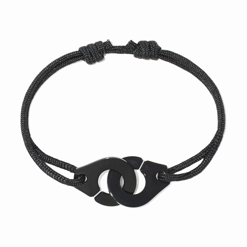 Bracelet sur cordon Menottes dinh van très grand modèle