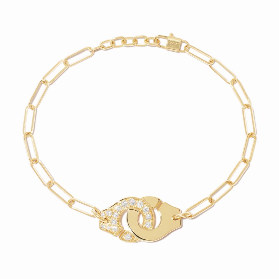 Bracelet sur chaîne Menottes dinh van moyen modèle 