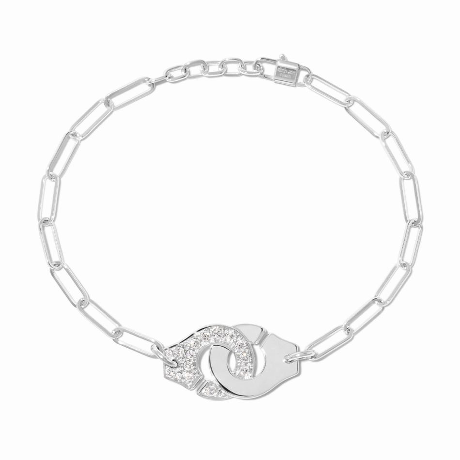 Bracelet sur chaîne Menottes dinh van moyen modèle 