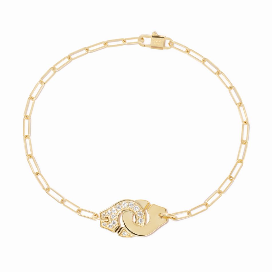 Bracelet sur chaîne Menottes dinh van petit modèle