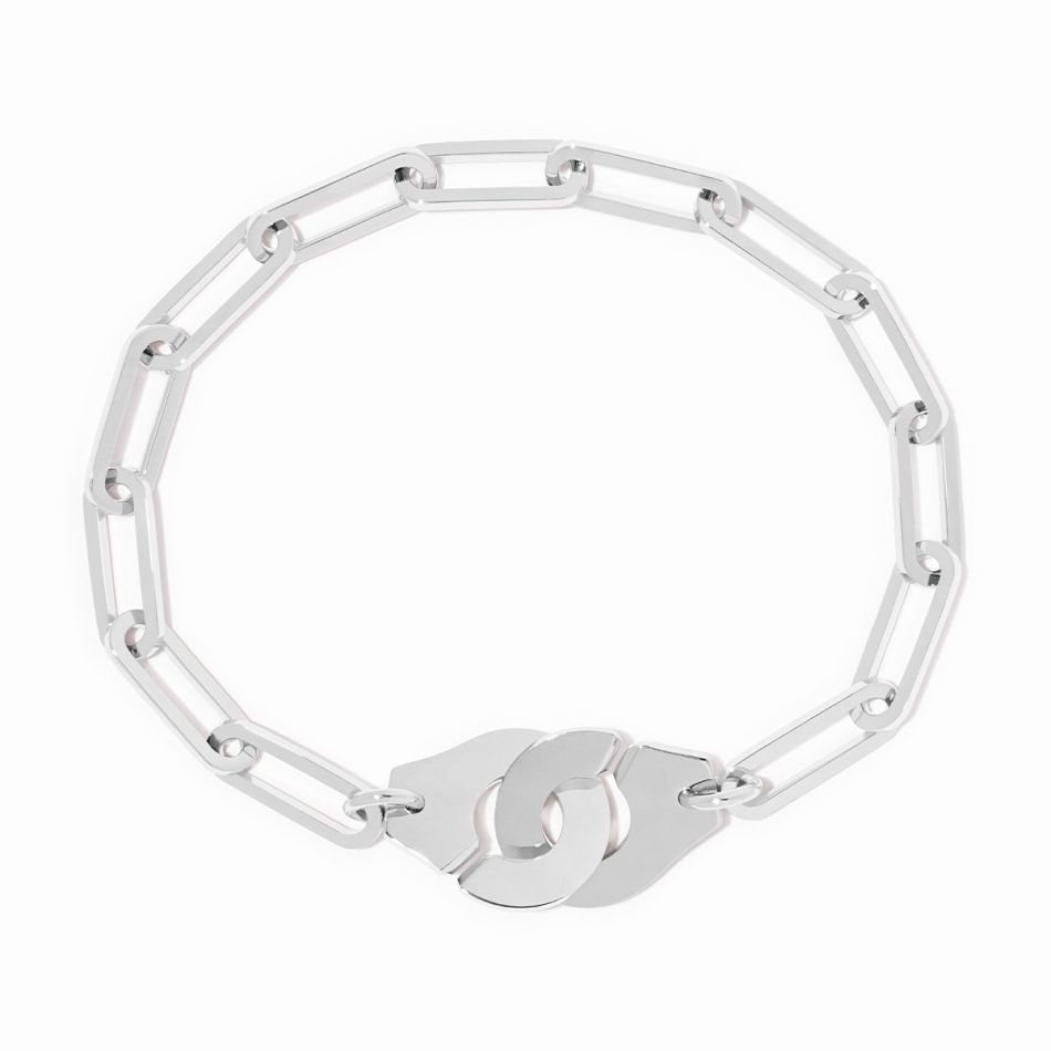 Bracelet sur chaîne Menottes dinh van grand modèle - 19 cm