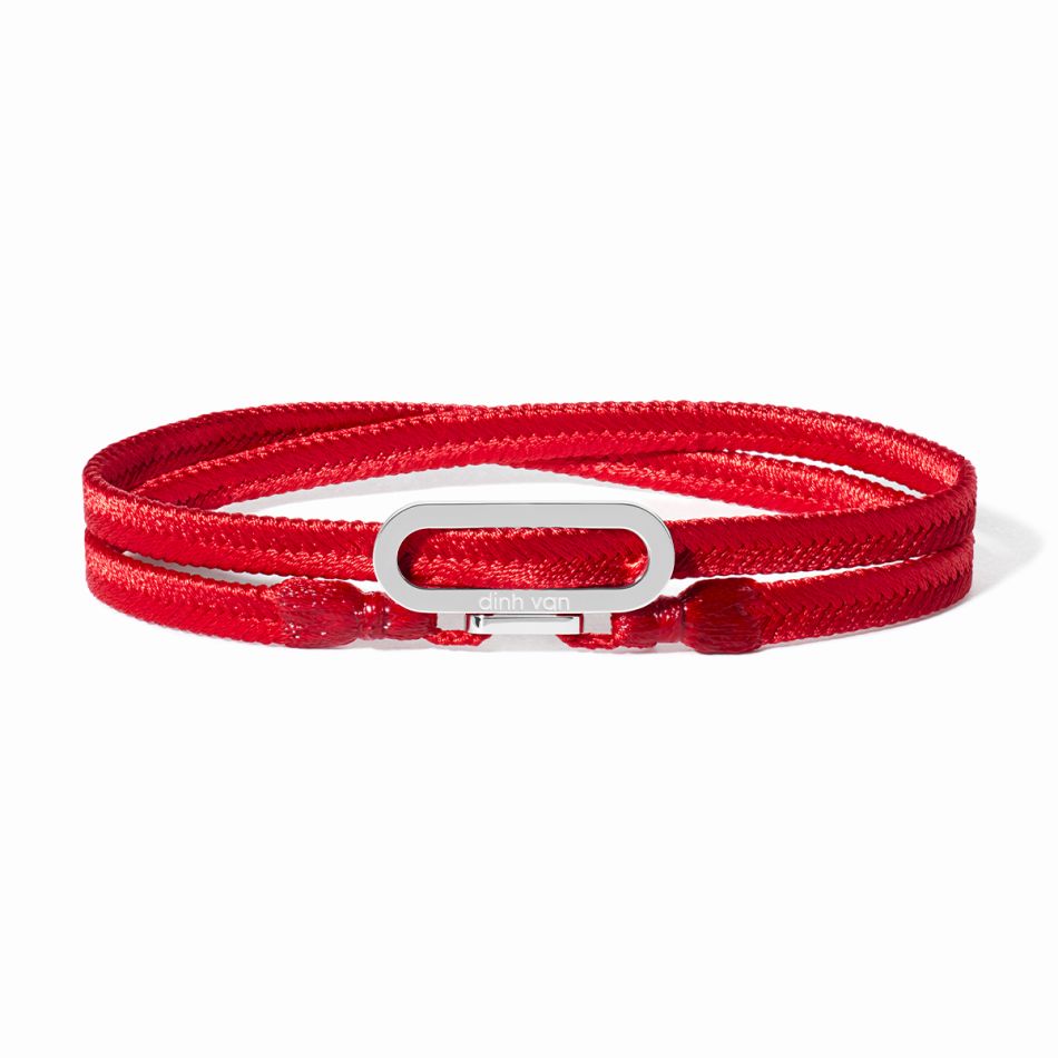 Bracelet tissé Maillon rouge