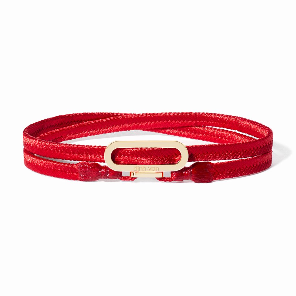 Bracelet tissé Maillon rouge 