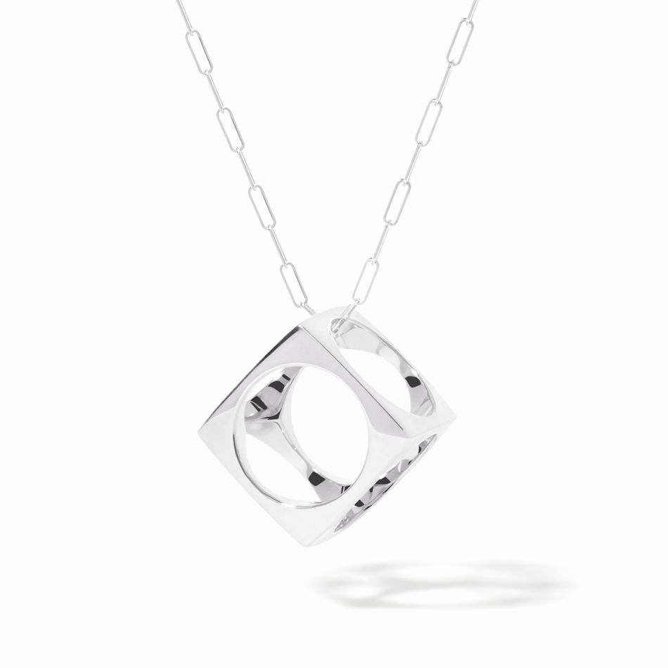 Pendentif sur chaîne Le Pavé grand modèle